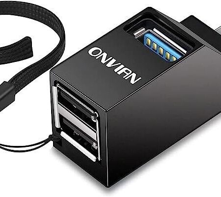 Lot of 4 x Onvian 3 Port USB Hub High Speed Splitter Plug & Play Bus Powered